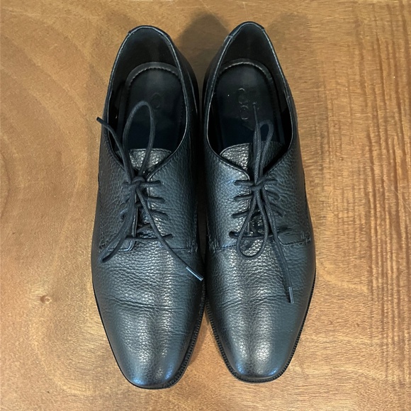 Coach Black Pebbled Leather Lace up Derby Shoes. Men\'s size 8D main image 10